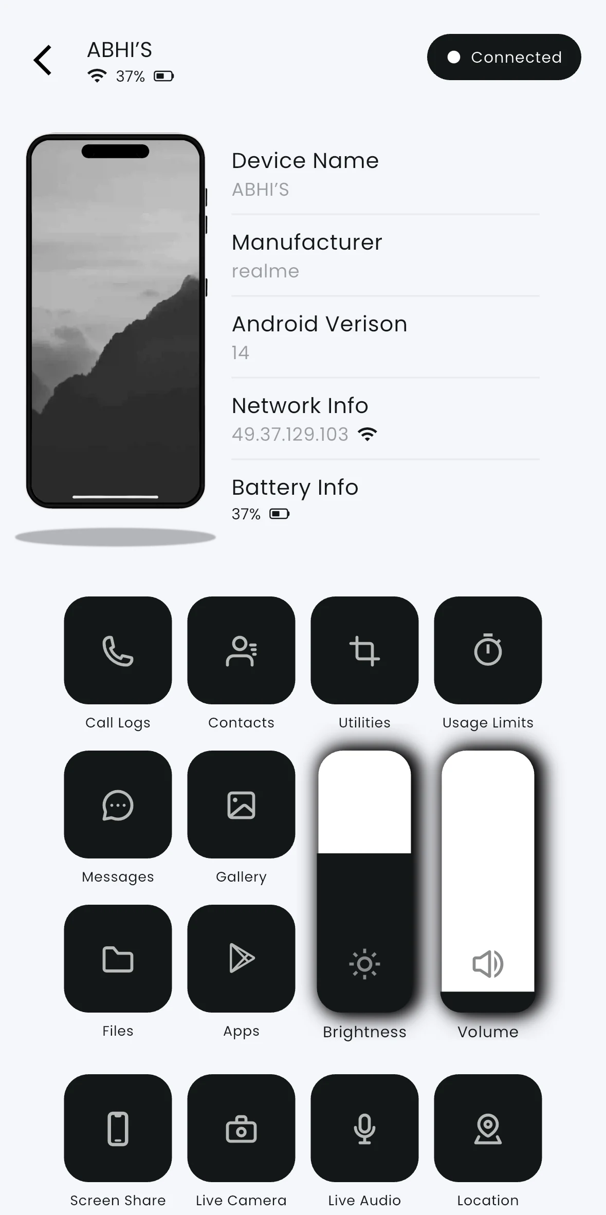 Home Screen Interface